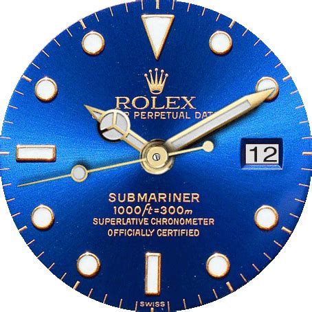 blue rolex watch face